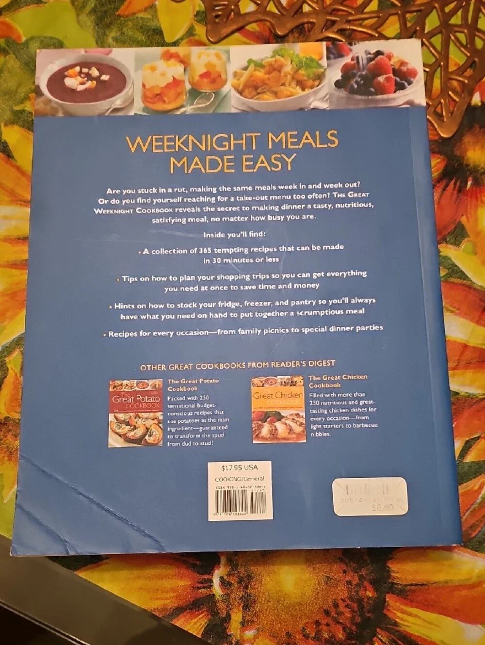 Reader's Digest The Great Weeknight Cookbook - Blue Cover